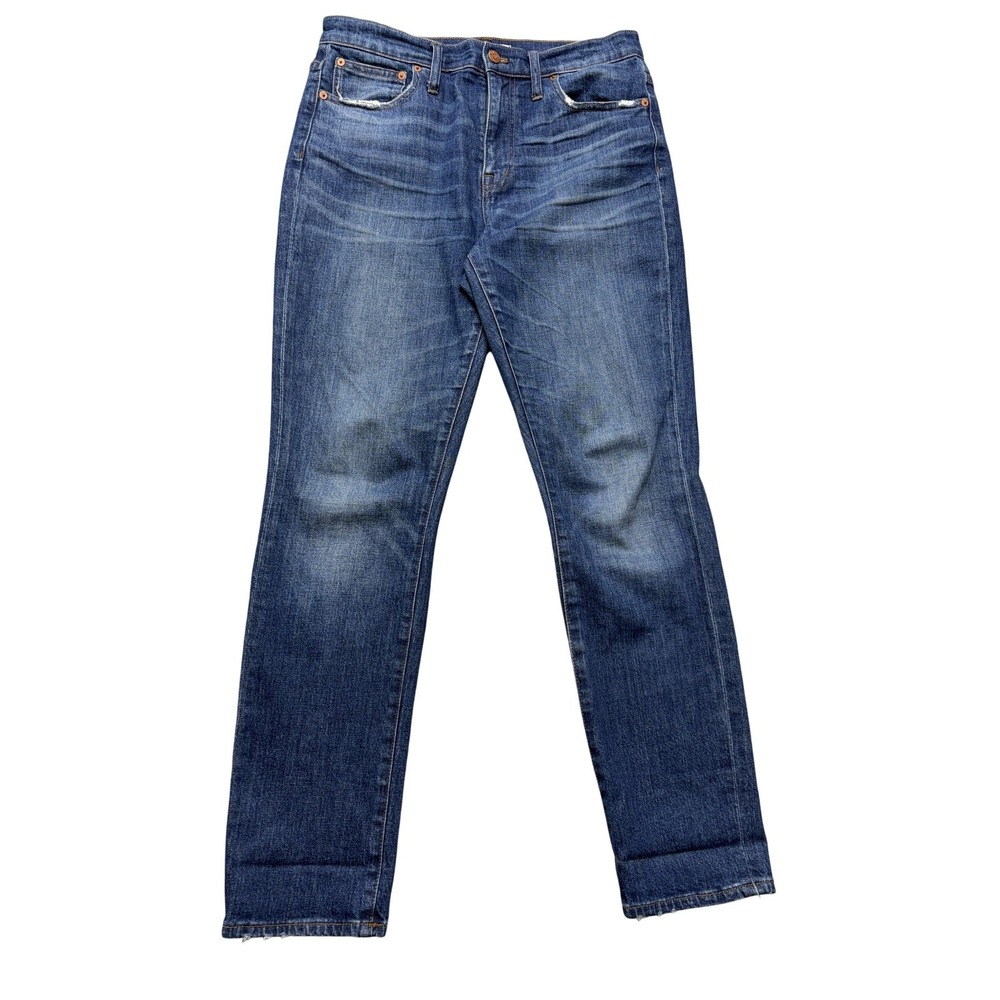 Madewell High-Rise Slim Boyjean Jeans Womens 28 Blue Wash High Rise Stretch
